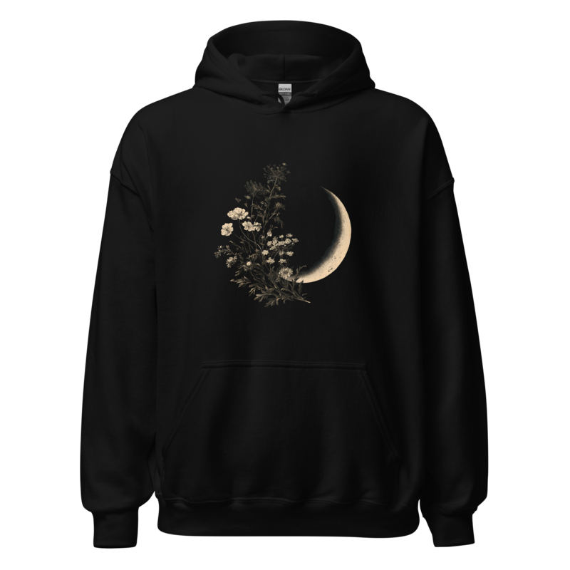 Moon and Wildflowers Unisex Heavy Blend Hoodie