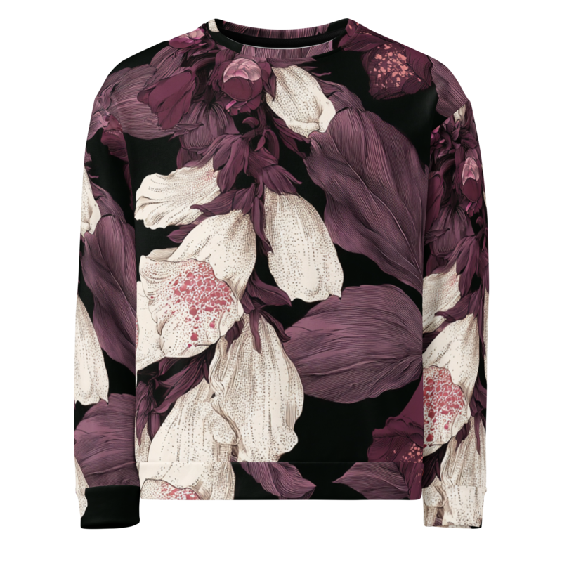 Night Foxglove Floral Sweatshirt
