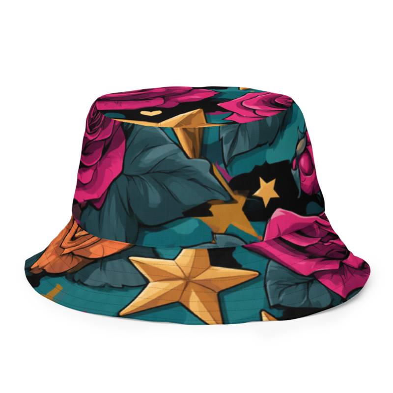 Rose Camo All-Over Print Reversible Bucket Hat