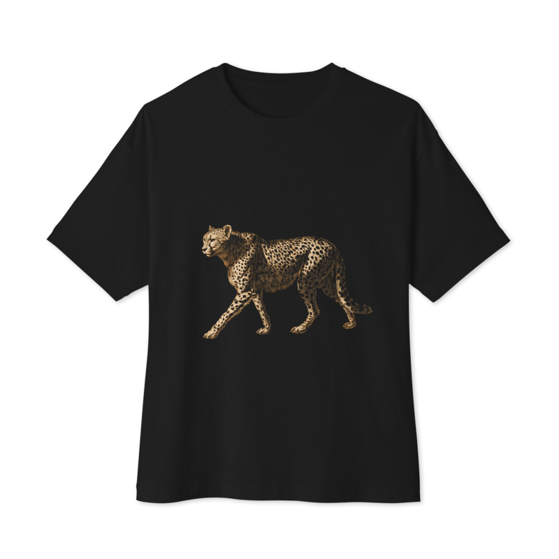 Cheetah Unisex Oversized Boxy Tee