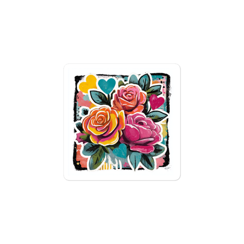 Electric Bloom Riot Kiss-Cut Vinyl Stickers