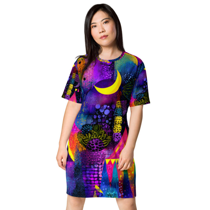 Circus Surge All-Over Print T-Shirt Dress