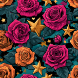 Rose Camo Kiss-Cut Vinyl Stickers