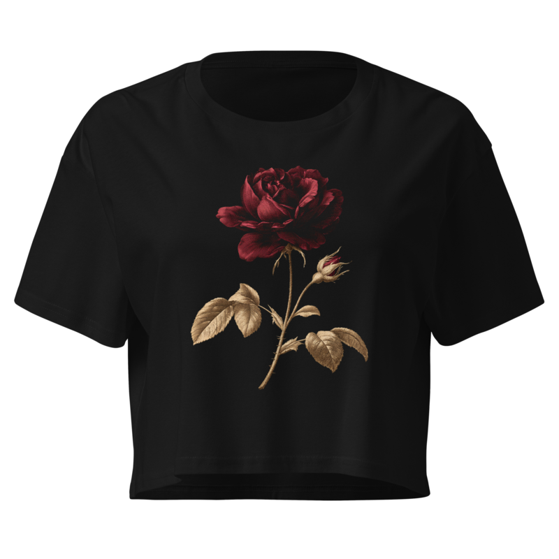 Thorned Rose Women's Crop Tee
