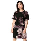 Night Foxglove Floral T-Shirt Dress