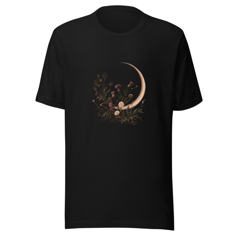 Moon and Wildflowers Unisex Staple T-Shirt