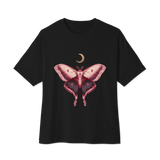 Moth and Moon Unisex Oversized Boxy Tee