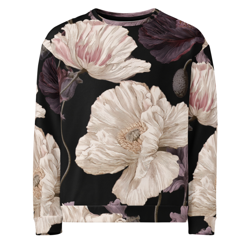 Night Poppy Floral Sweatshirt