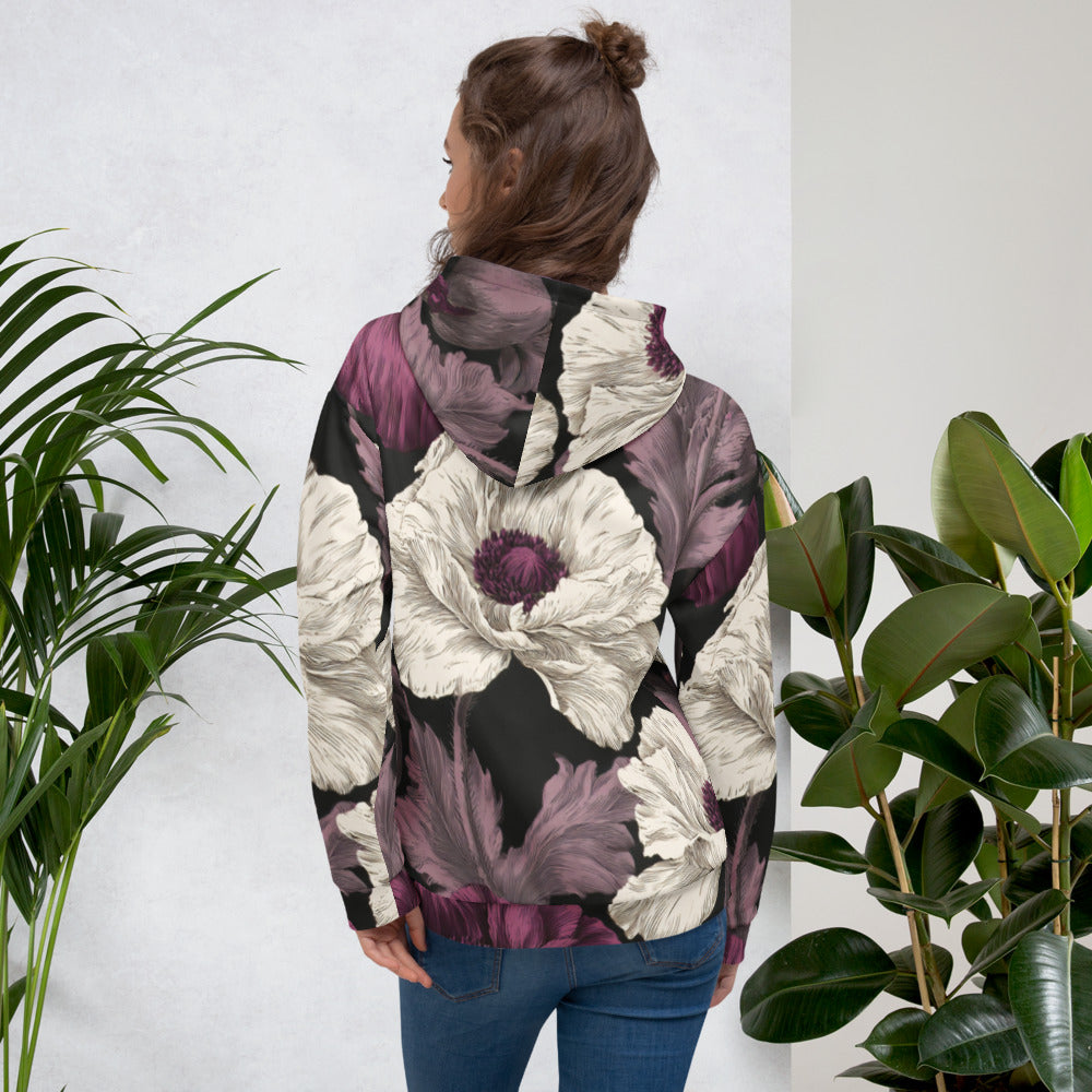 Night Poppy Floral Hoodie