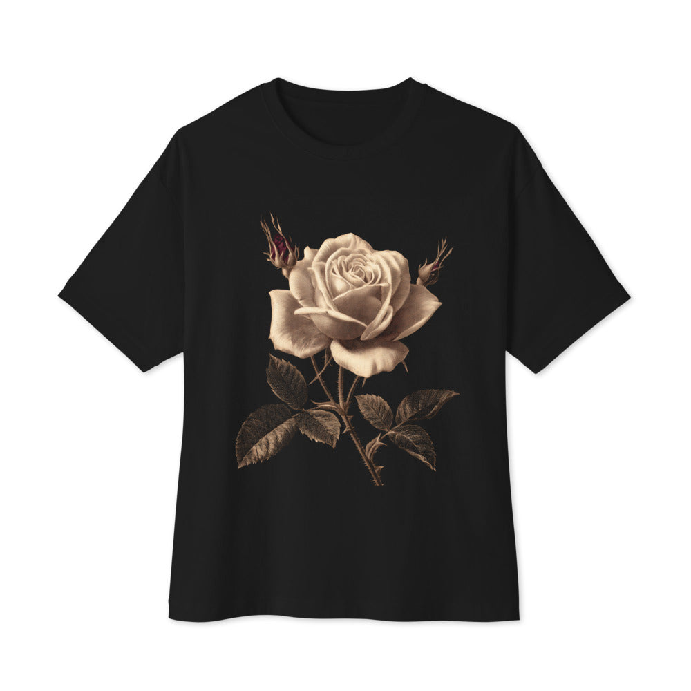 Thorned Rose Unisex Oversized Boxy Tee