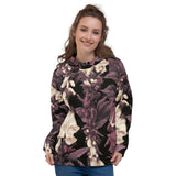 Night Foxglove Floral Hoodie