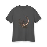 Moon and Wildflowers Unisex Garment-Dyed Heavyweight Tee