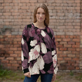 Night Foxglove Floral Sweatshirt