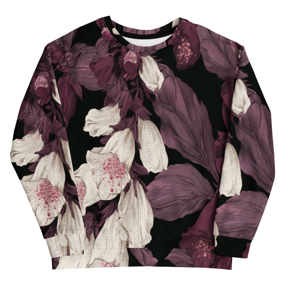 Night Foxglove Floral Sweatshirt