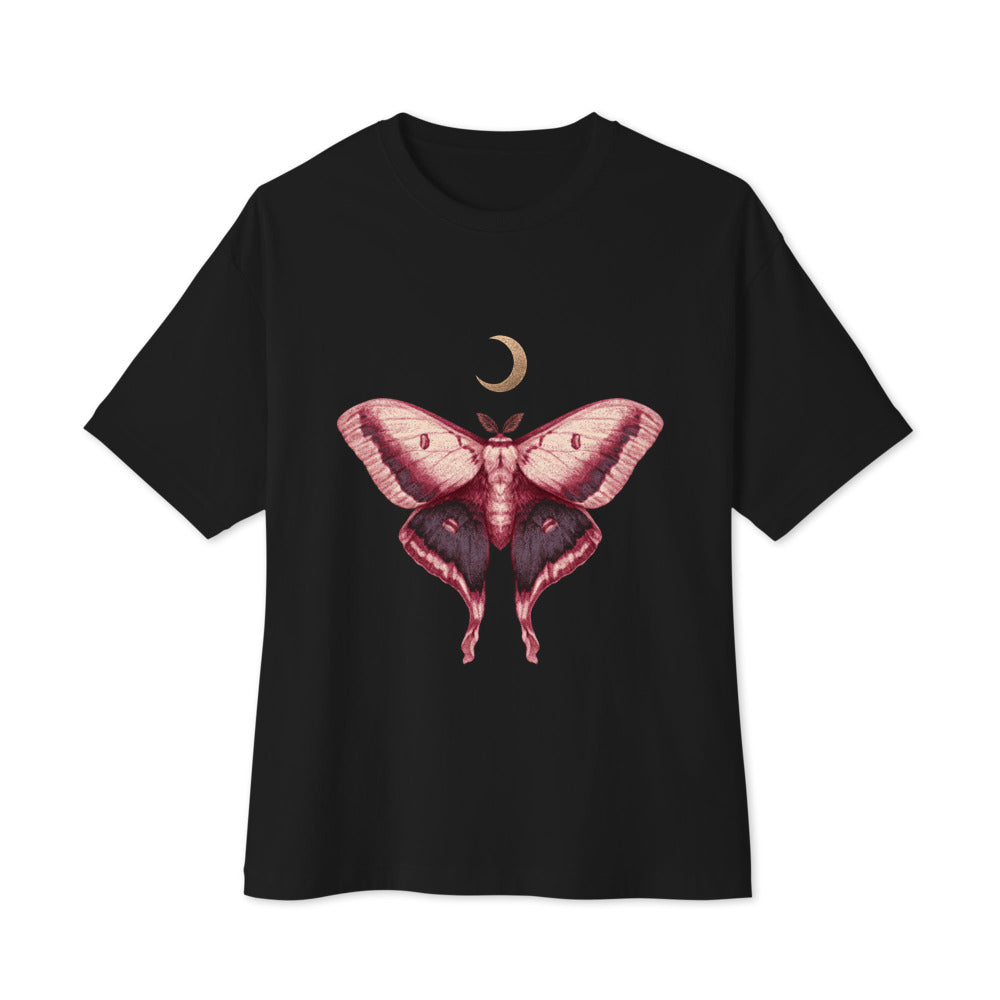 Moth and Moon Unisex Oversized Boxy Tee