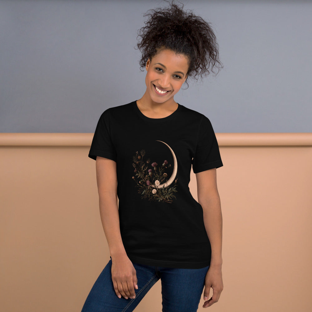 Moon and Wildflowers Unisex Staple T-Shirt