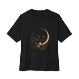 Moon and Wildflowers Unisex Oversized Boxy Tee