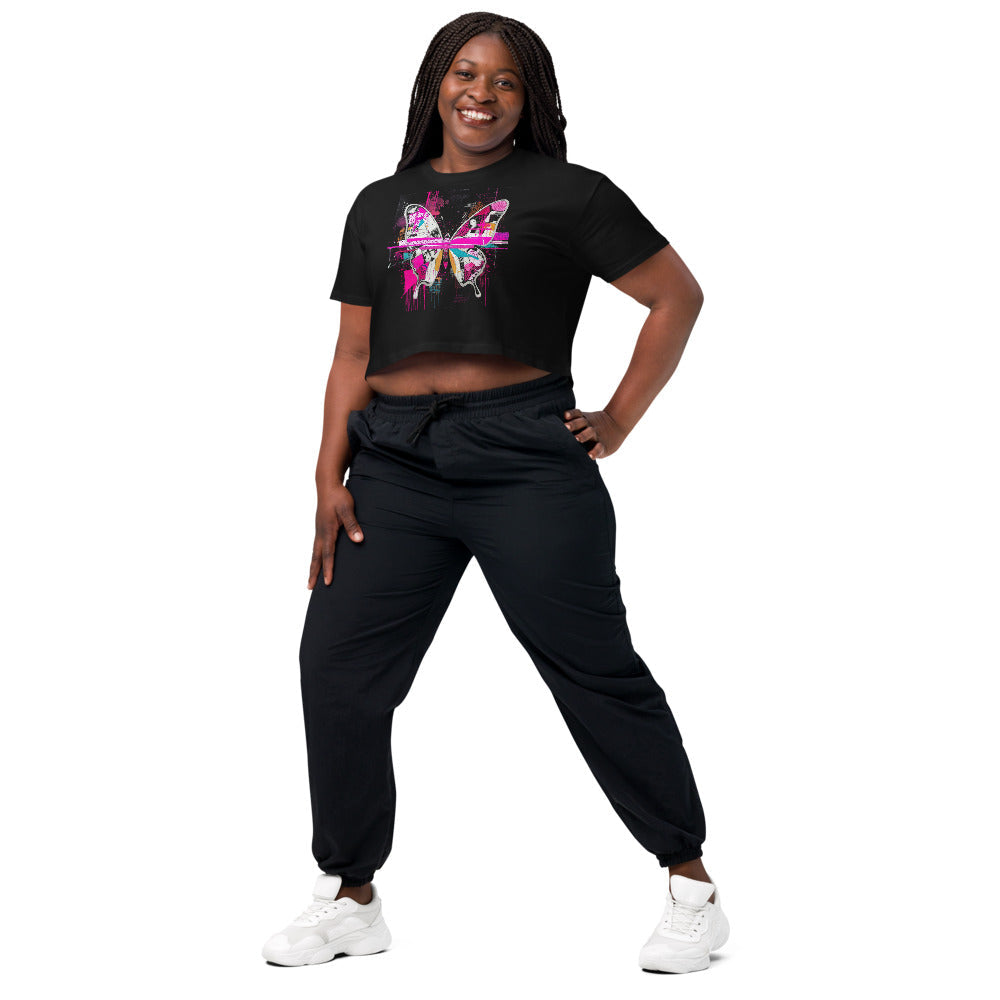 Static Butterfly Cropped Tee