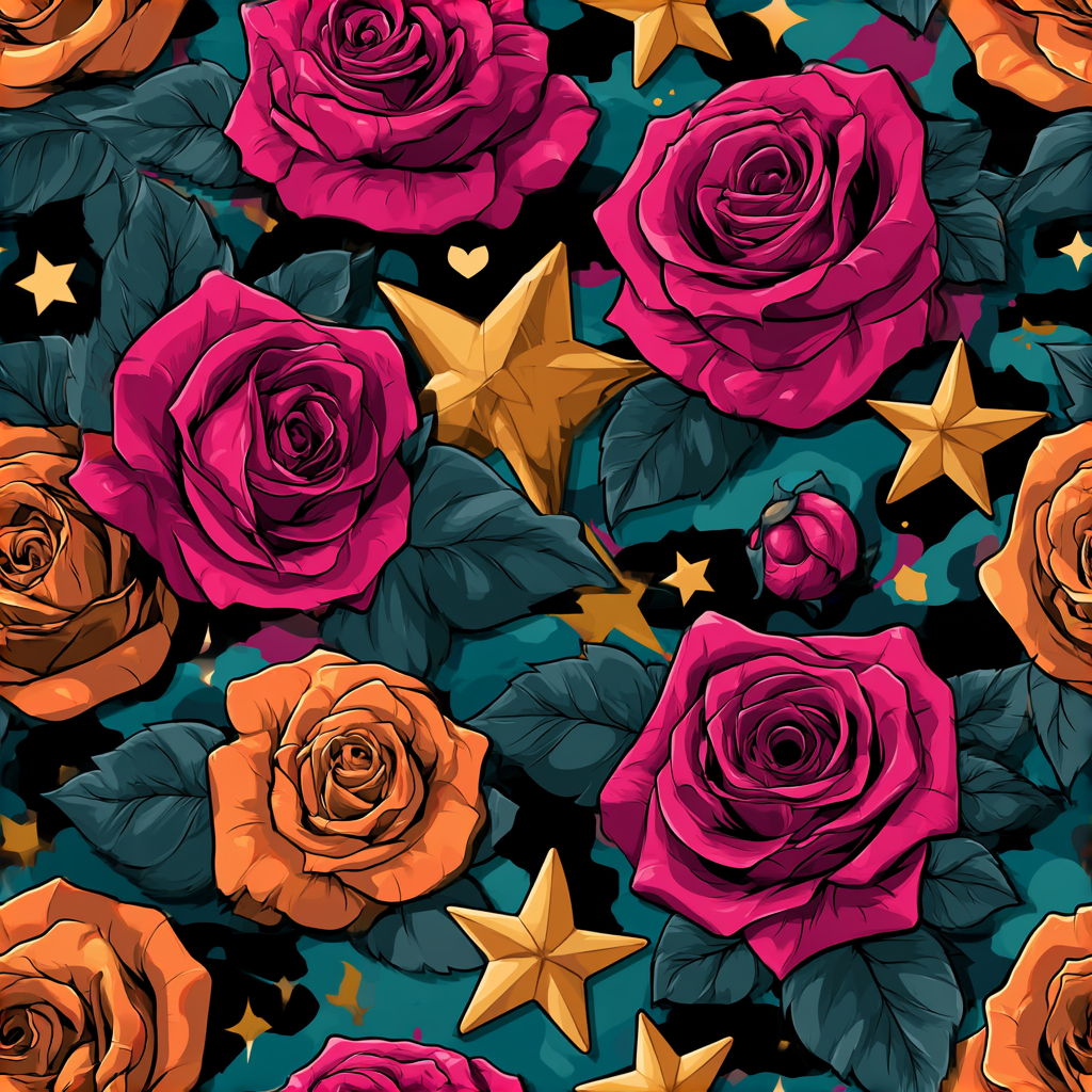 Rose Camo Kiss-Cut Vinyl Stickers