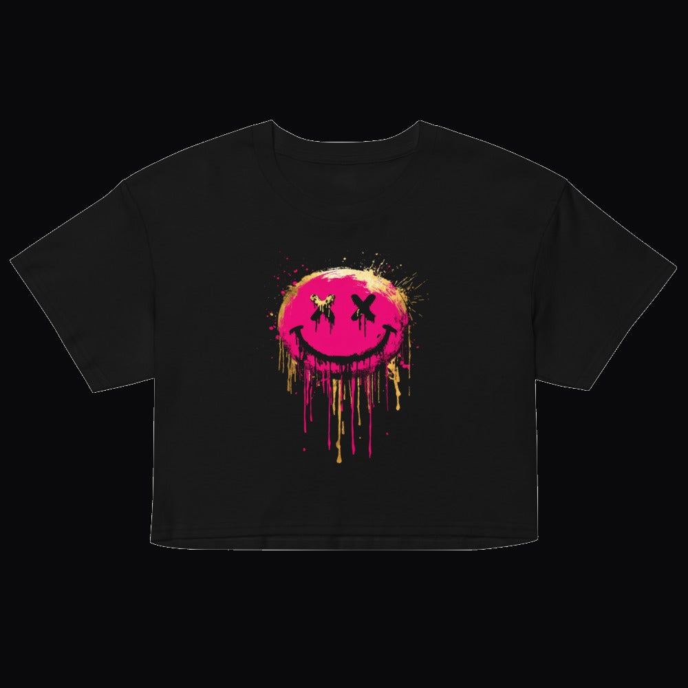 Riot Smiley Cropped Tee
