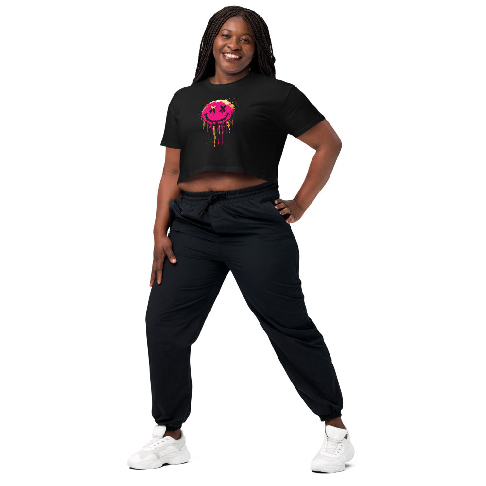 Riot Smiley Cropped Tee
