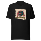 Tiger Arch graphic tee, black Bella + Canvas 3001, front print