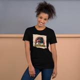 Tiger Arch graphic tee, black Bella + Canvas 3001, front print