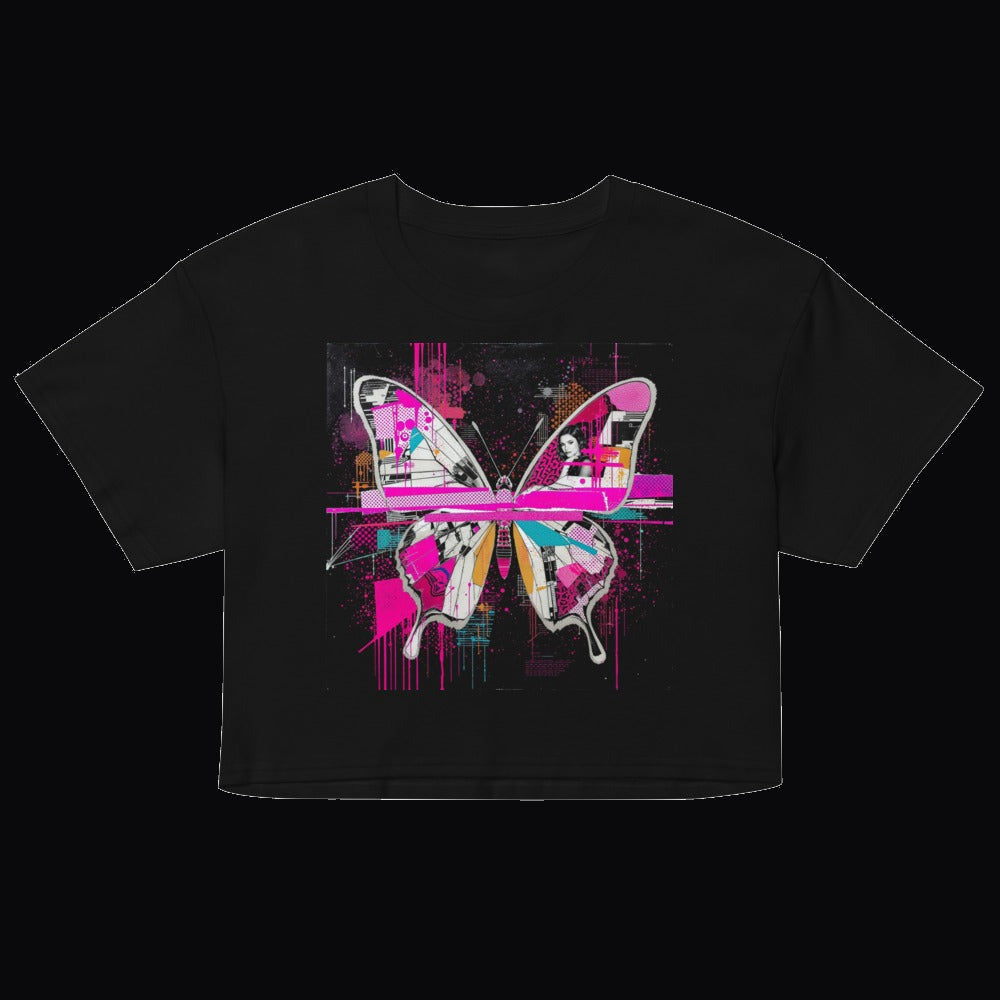 Static Butterfly Cropped Tee