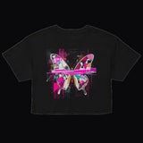 Static Butterfly Cropped Tee