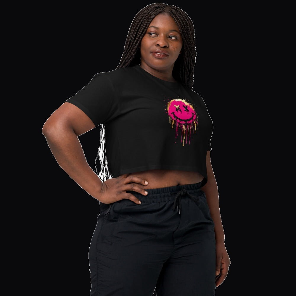 Riot Smiley Cropped Tee