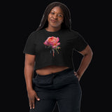 Glitch Rose Cropped Tee